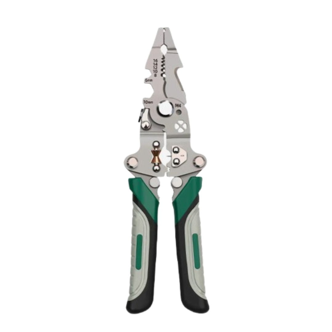 Alicate Pelacables 5 en 1 – Plegable, con Polea y Crimpadora para Electricistas