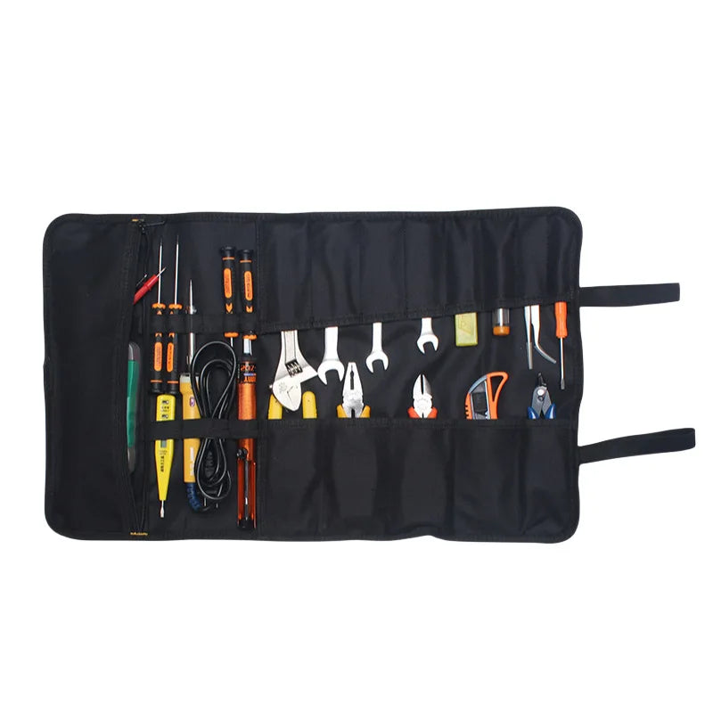 Bolsa Enrollable de Herramientas – Organizador de Alta Resistencia para Electricistas y Técnicos | Diseño Plegable y Portátil